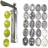 Biscuit Press Set Cookie Maker Machine Kit Stainless Steel 20 Discs 4 Icing Tips Spritz Dough Biscuits Making Tools view 4