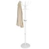 Home Basics 16 Hook Free Standing Coat Rack with Sandstone Base (1, White) view 4