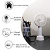 Comfort Zone Personal Handheld Rechargeable Fan, 4 Inch, 3 Speed, White view 3