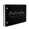 Wedding Guest Book, Personalized Leather Guest Book for Bride and Groom | Black | Customized Signing, Registry Book for Visitors, Bridal Shower, Party - 60 Pages, 9.5" x 6.1" D #4 view 1