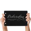 Wedding Guest Book, Personalized Leather Guest Book for Bride and Groom | Black | Customized Signing, Registry Book for Visitors, Bridal Shower, Party - 60 Pages, 9.5" x 6.1" D #4 view 2