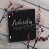 Wedding Guest Book, Personalized Leather Guest Book for Bride and Groom | Black | Customized Signing, Registry Book for Visitors, Bridal Shower, Party - 60 Pages, 9.5" x 6.1" D #4 view 3