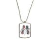 DIYthinker Canvas Shoes U.S U.K Flag Pattern Stainless Steel Chain Dog Tag Pendant Pet Necklace view 1
