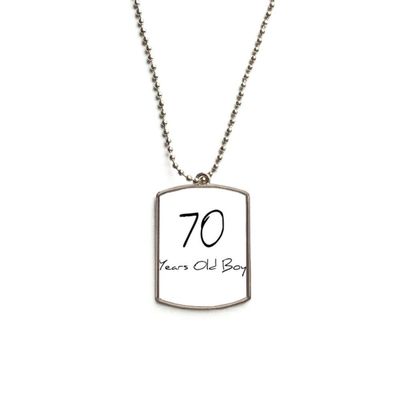 70 Years Old Boy Age Old Stainless Steel Chain Dog Tag Pendant Pet Necklace