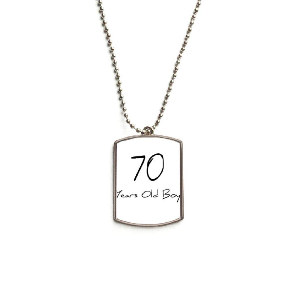 70 Years Old Boy Age Old Stainless Steel Chain Dog Tag Pendant Pet Necklace