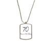 70 Years Old Boy Age Old Stainless Steel Chain Dog Tag Pendant Pet Necklace view 1