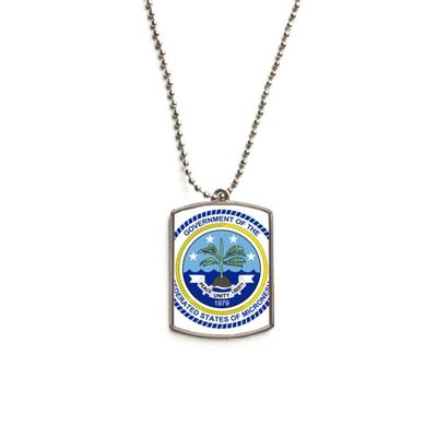 DIYthinker Micronesia National Emblem Stainless Steel Chain Dog Tag Pendant Pet Necklace