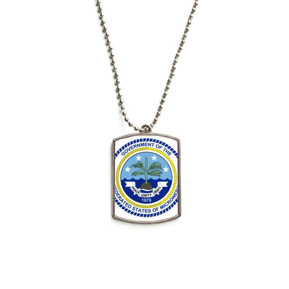 DIYthinker Micronesia National Emblem Stainless Steel Chain Dog Tag Pendant Pet Necklace