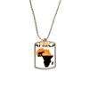 DIYthinker Africa Map Savanna Elephant Wildlife Stainless Steel Chain Dog Tag Pendant Pet Necklace view 1