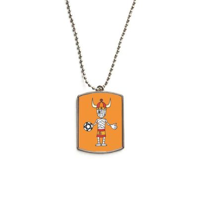 DIYthinker Spanish Bullfighter Soccer Cartoon Mummy Stainless Steel Chain Dog Tag Pendant Pet Necklace