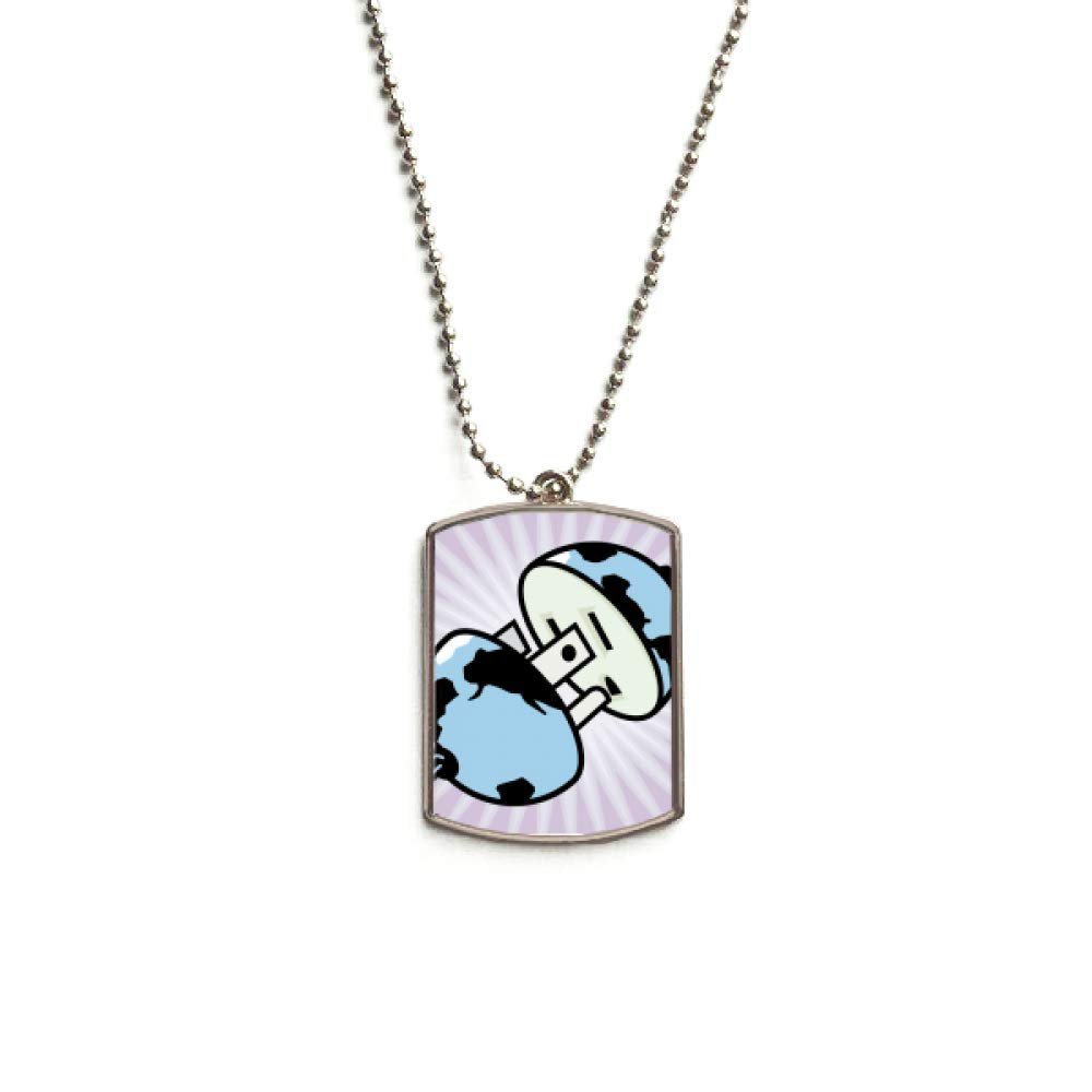 DIYthinker Circuit Diagram Pattern Socket Plug Stainless Steel Chain Dog Tag Pendant Pet Necklace