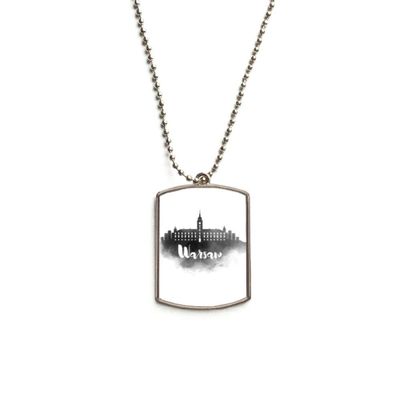 DIYthinker Warsaw Poland Landmark Ink City Stainless Steel Chain Dog Tag Pendant Pet Necklace
