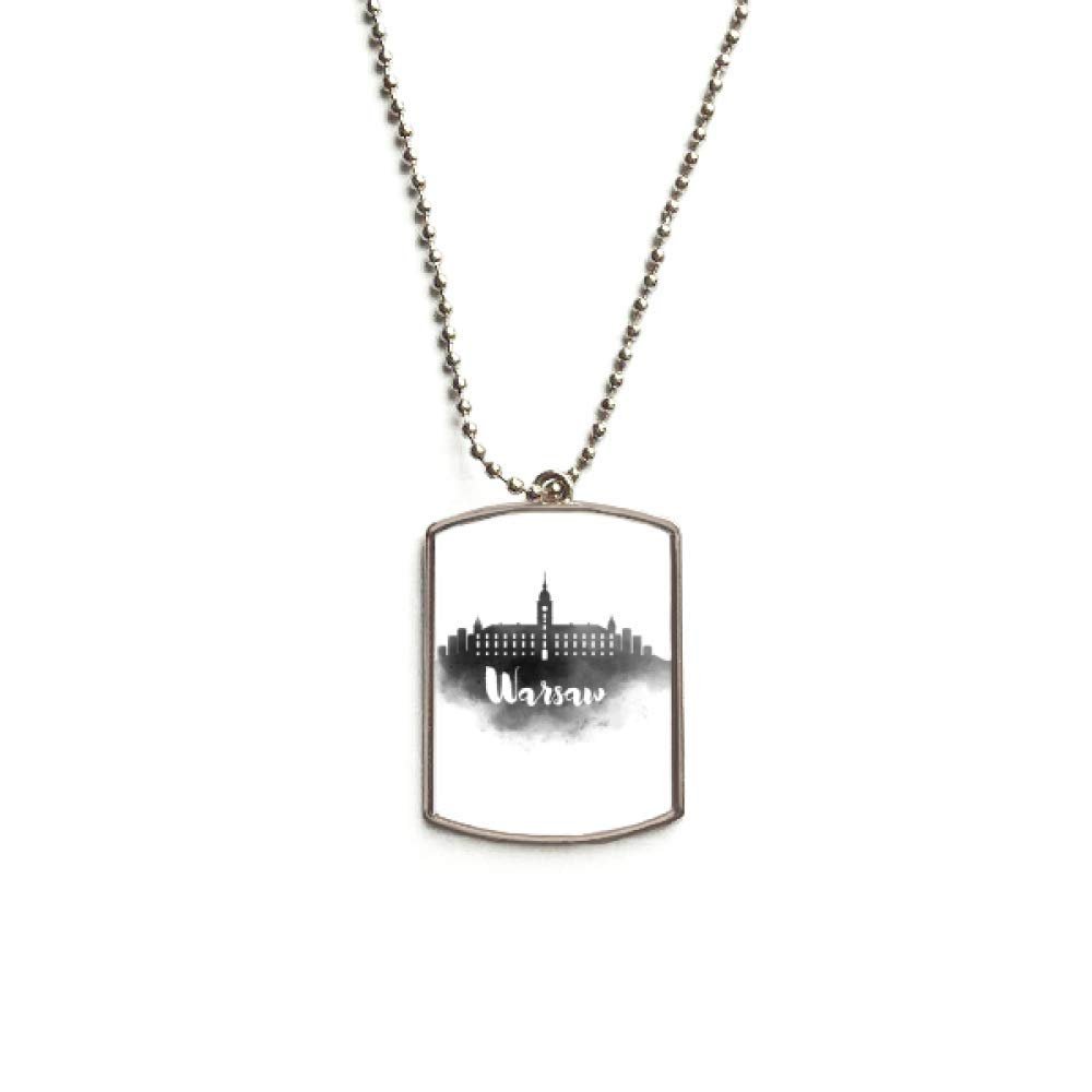 DIYthinker Warsaw Poland Landmark Ink City Stainless Steel Chain Dog Tag Pendant Pet Necklace
