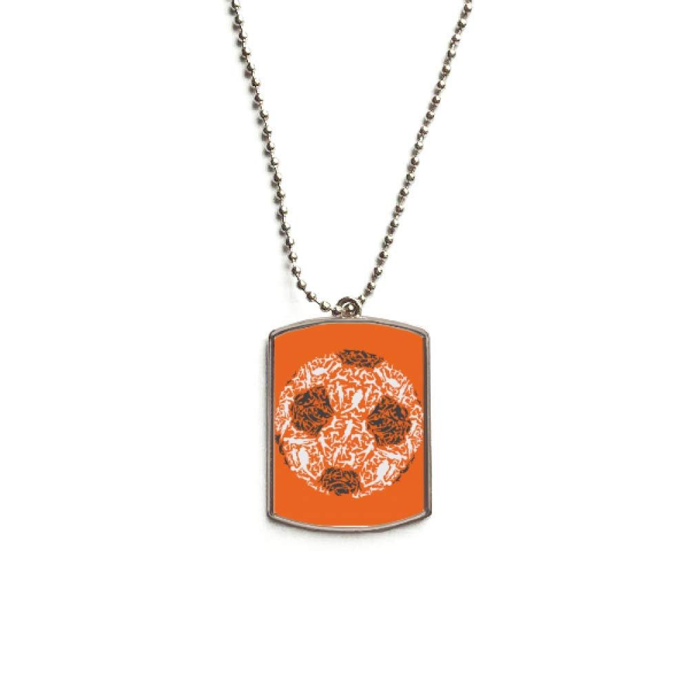 DIYthinker Football Soccer Sports People Stainless Steel Chain Dog Tag Pendant Pet Necklace