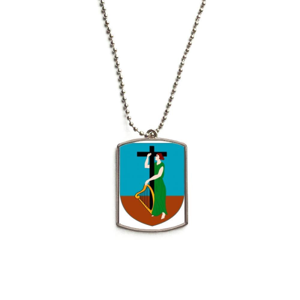 DIYthinker Montserrat Latin America National Emblem Stainless Steel Chain Dog Tag Pendant Pet Necklace