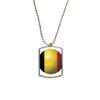 Belgium National Flag Soccer World Cup Stainless Steel Chain Dog Tag Pendant Pet Necklace view 1