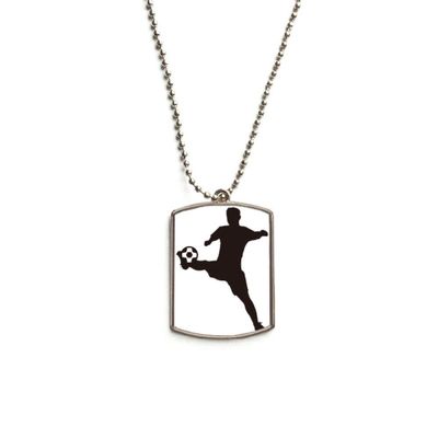 DIYthinker Sihouette Football Soccer Sports Stainless Steel Chain Dog Tag Pendant Pet Necklace