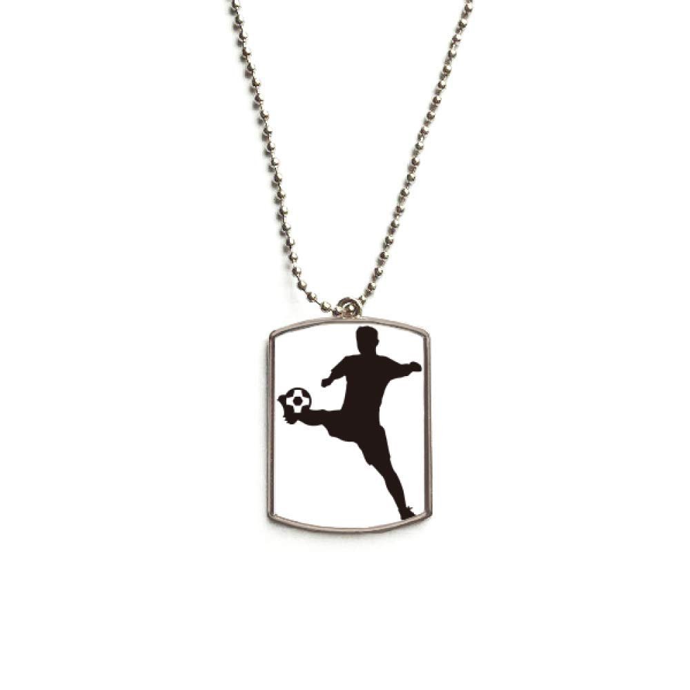 DIYthinker Sihouette Football Soccer Sports Stainless Steel Chain Dog Tag Pendant Pet Necklace