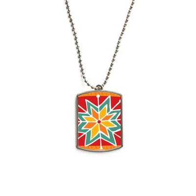 DIYthinker Sun Flower Mexico Totems Ancient Civilization Stainless Steel Chain Dog Tag Pendant Pet Necklace