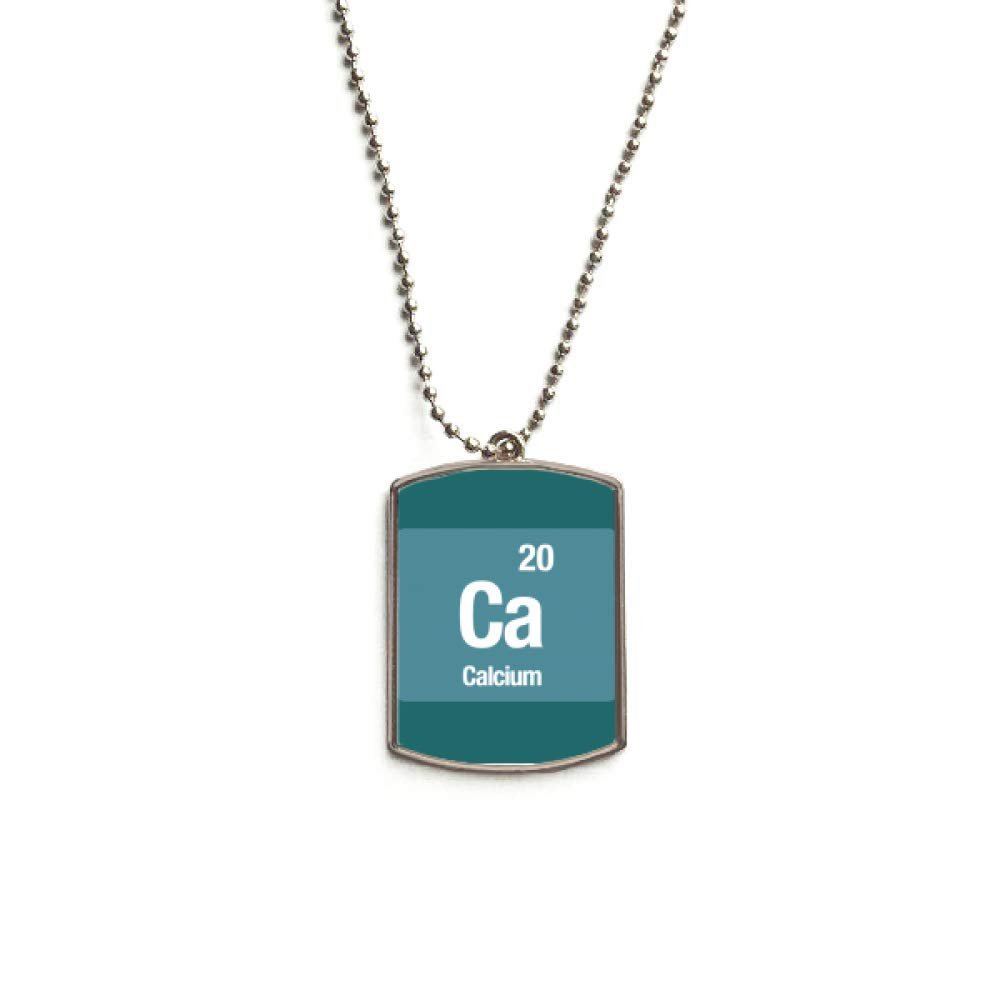 DIYthinker Ca Calcium Chemical Element Science Stainless Steel Chain Dog Tag Pendant Pet Necklace