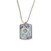 Gray Drawing Art Plant Flower Stainless Steel Chain Dog Tag Pendant Pet Necklace view 1