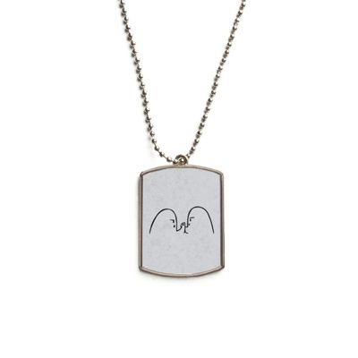 DIYthinker Wrist Wrestling Black Cute Chat Happy Stainless Steel Chain Dog Tag Pendant Pet Necklace