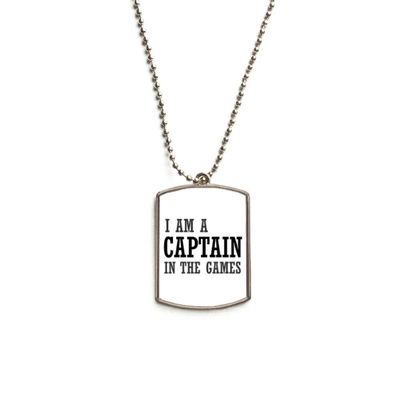 DIYthinker I Am A Capitan in The Games Stainless Steel Chain Dog Tag Pendant Pet Necklace