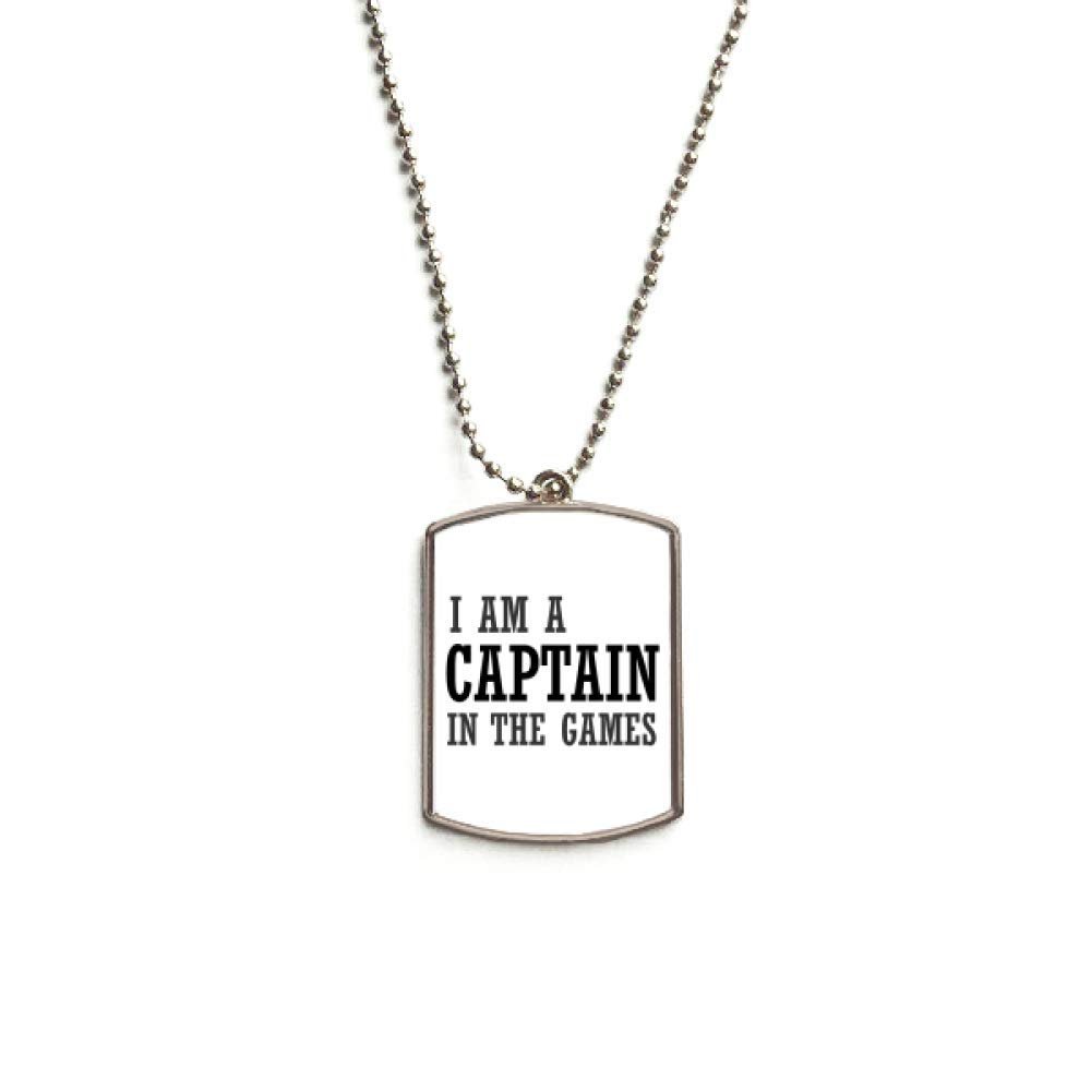 DIYthinker I Am A Capitan in The Games Stainless Steel Chain Dog Tag Pendant Pet Necklace