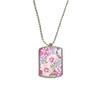Flower Sea Drawing Art Plant Stainless Steel Chain Dog Tag Pendant Pet Necklace view 1