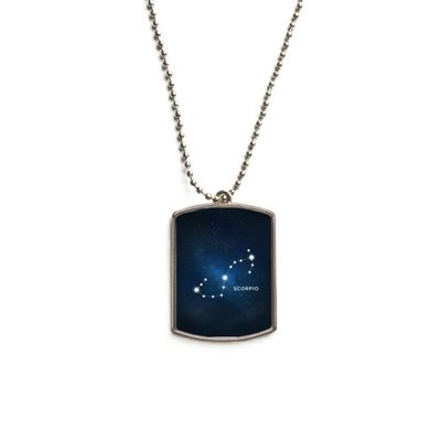 DIYthinker Scorpion Constellation Zodiac Sign Stainless Steel Chain Dog Tag Pendant Pet Necklace