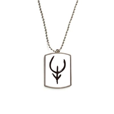 Bones Inscriptions Chinese Zodiac Cow Stainless Steel Chain Dog Tag Pendant Pet Necklace
