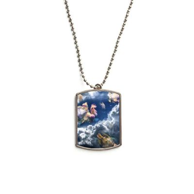 DIYthinker Ocean Colorful Fish Science Nature Picture Stainless Steel Chain Dog Tag Pendant Pet Necklace