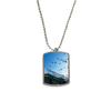 Birds House White Snow Sky Stainless Steel Chain Dog Tag Pendant Pet Necklace view 1