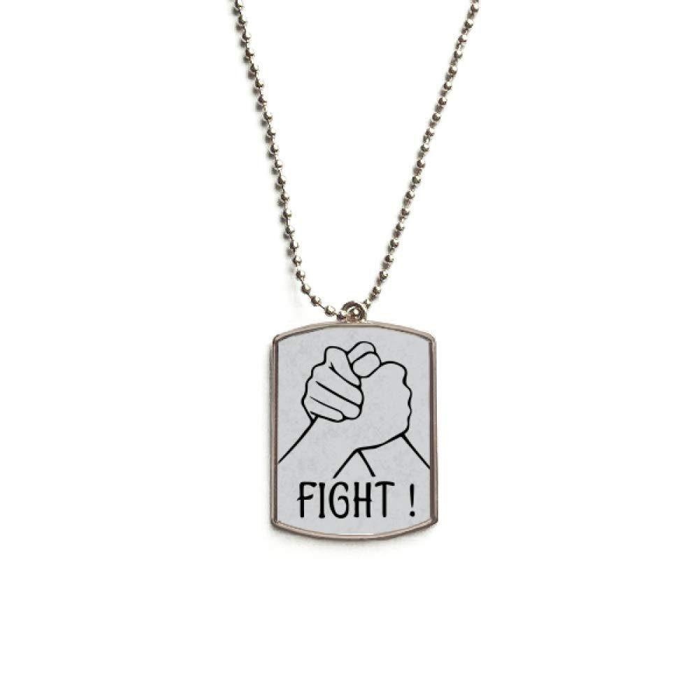 DIYthinker Wrist Wrestling Personalized Gesture Stainless Steel Chain Dog Tag Pendant Pet Necklace