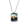 DIYthinker Animal Pure Blue Eye Cat Photograph Stainless Steel Chain Dog Tag Pendant Pet Necklace view 1