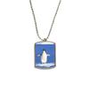 DIYthinker Cute White Penguin Science Nature Picture Stainless Steel Chain Dog Tag Pendant Pet Necklace view 1