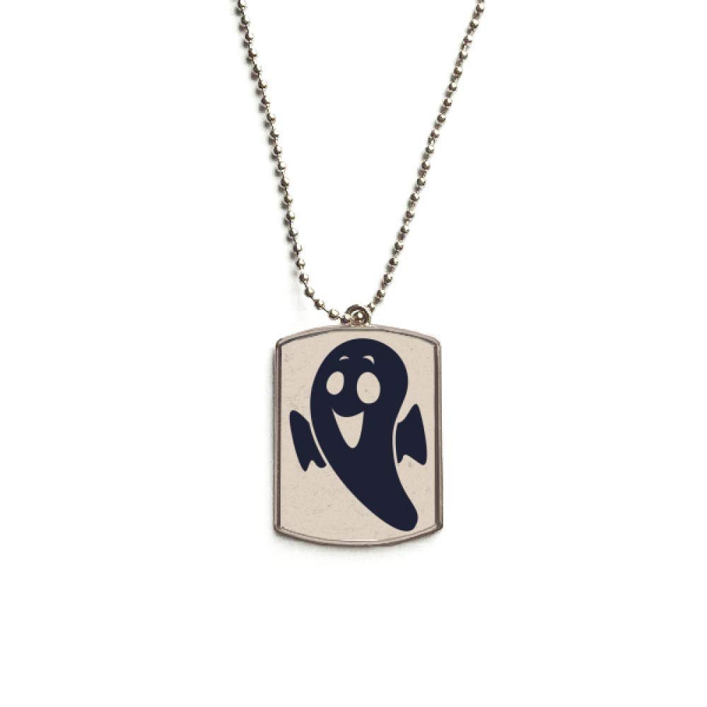 Halloween Emaciated Little Devil Stainless Steel Chain Dog Tag Pendant Pet Necklace