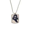 Halloween Emaciated Little Devil Stainless Steel Chain Dog Tag Pendant Pet Necklace view 1