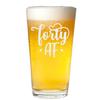 Veracco Fourty AF 40 Years Beer Glass Pint 40th BirthdayGifts For Him Her Forty and Fabulous (Clear, Glass) view 1