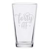 Veracco Fourty AF 40 Years Beer Glass Pint 40th BirthdayGifts For Him Her Forty and Fabulous (Clear, Glass) view 2