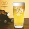 Veracco Fourty AF 40 Years Beer Glass Pint 40th BirthdayGifts For Him Her Forty and Fabulous (Clear, Glass) view 4