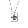 DIYthinker Motorcycle Skeleton Lights Goggles Pattern Stainless Steel Chain Dog Tag Pendant Pet Necklace view 1