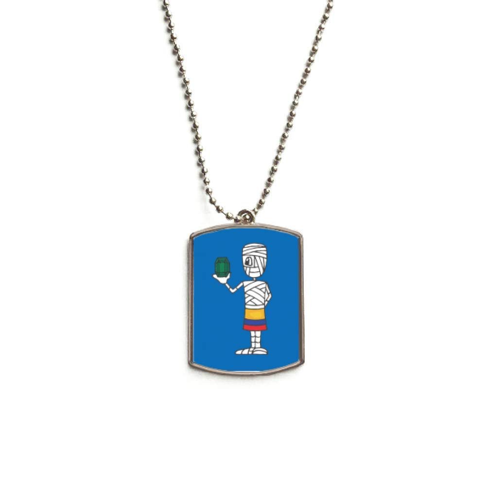 DIYthinker Mummy Football Single Hand Lift Stainless Steel Chain Dog Tag Pendant Pet Necklace
