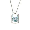 DIYthinker Universe and Alien Gray Robot Stainless Steel Chain Dog Tag Pendant Pet Necklace view 1