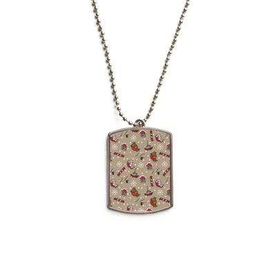 DIYthinker Bird Sugar Snow Snowflake House Leaf Stainless Steel Chain Dog Tag Pendant Pet Necklace