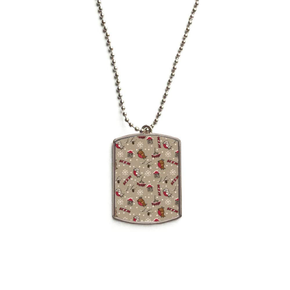 DIYthinker Bird Sugar Snow Snowflake House Leaf Stainless Steel Chain Dog Tag Pendant Pet Necklace