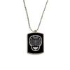 Black White Mexico Day of Dead Stainless Steel Chain Dog Tag Pendant Pet Necklace view 1