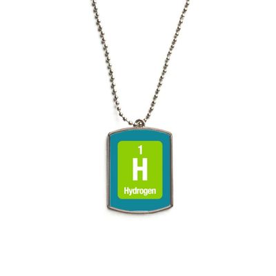 DIYthinker H Hydrogen Chemical Element Science Stainless Steel Chain Dog Tag Pendant Pet Necklace