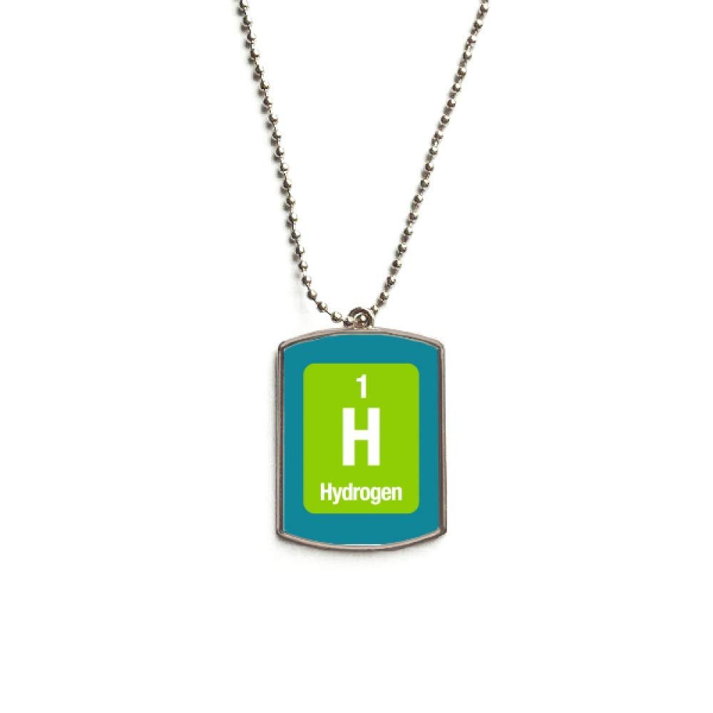 DIYthinker H Hydrogen Chemical Element Science Stainless Steel Chain Dog Tag Pendant Pet Necklace