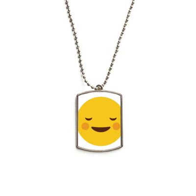 DIYthinker Shy Yellow Cute Online Chat Happy Stainless Steel Chain Dog Tag Pendant Pet Necklace